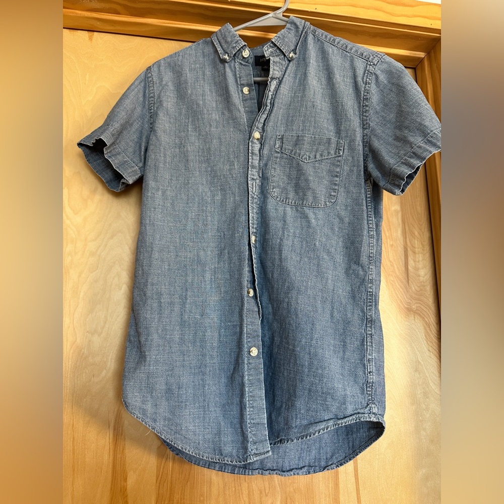 J. Crew Denim Blue Casual Button Down Shirt